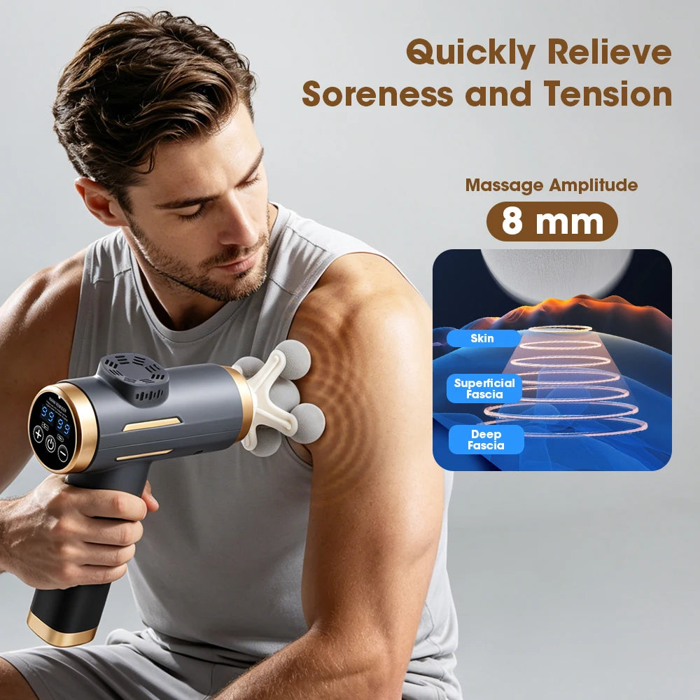 Electric Massage Gun 99 Levels High-Frequency Vibration Powerful/Fascia Gun for Body Muscle Relief Arm And Leg Massager