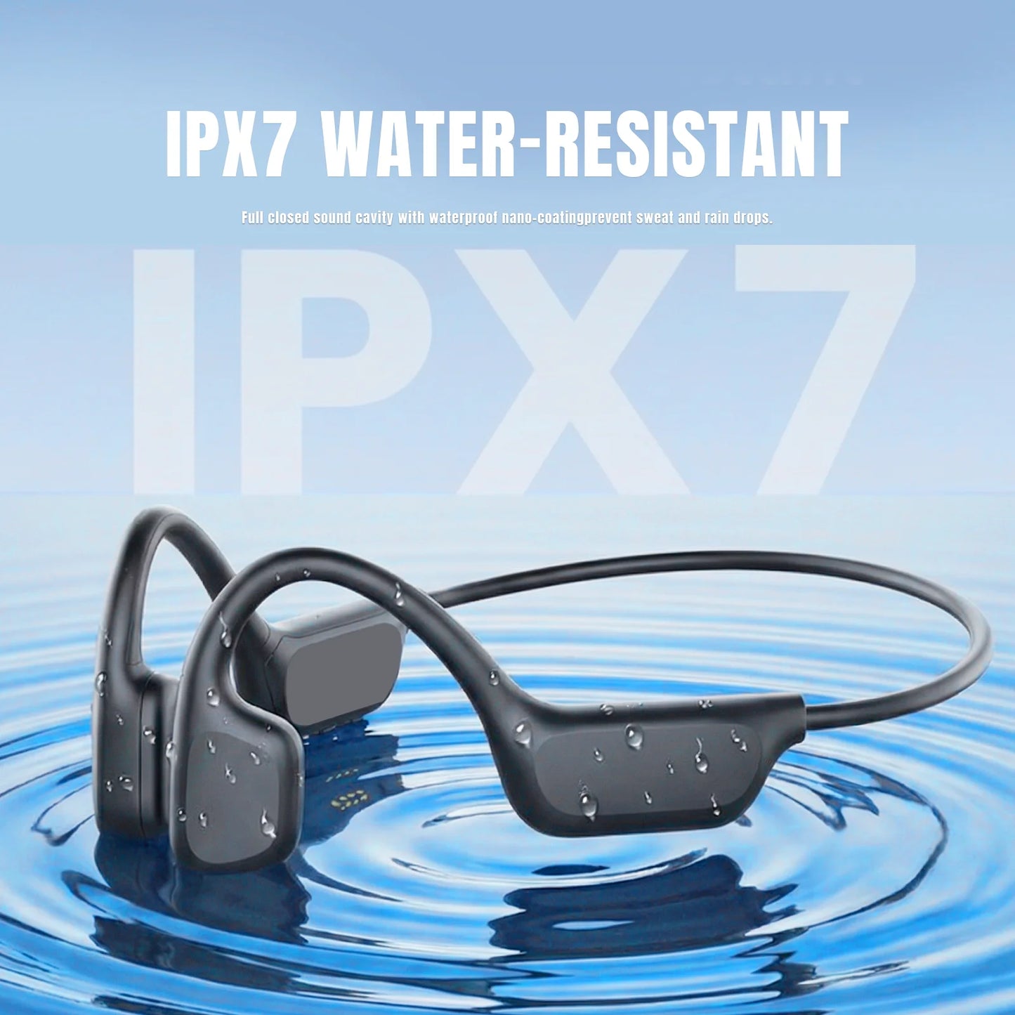 X7 Max Bone Conduction Headphones Bluetooth/6.0 IPX8 Waterproof 32G Memory Wireless Open Ear Sports Earphones
