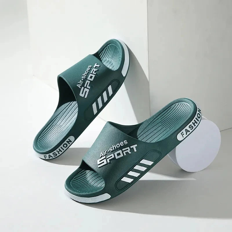 Fashion Men's Slippers PVC Soft Sole Non-slip Slides Casual/Outdoor Flip Flops Home Slippers New