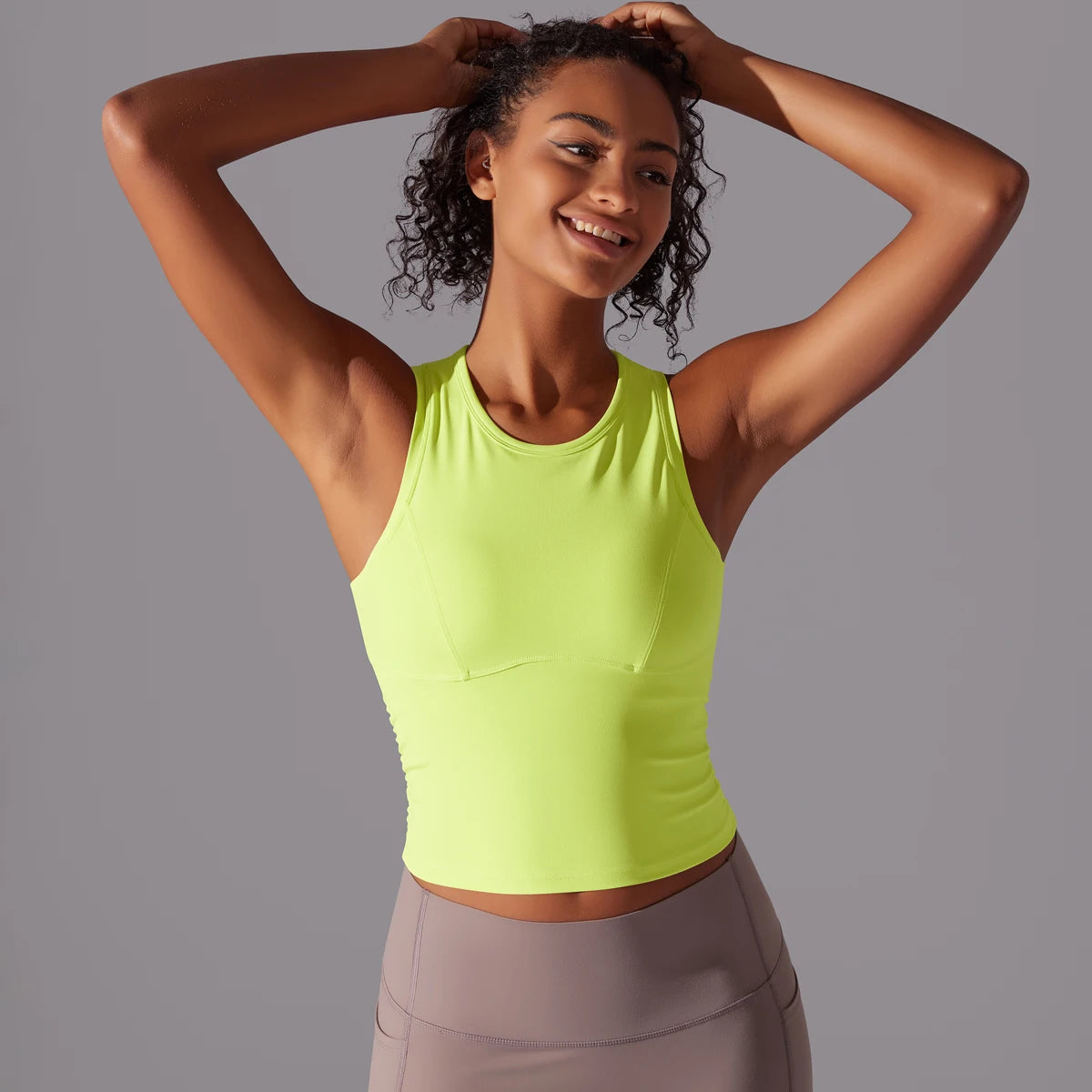 Sleeveless Yoga Vest Slim Sportswear  Stretchy Slim Sports Bra/Breathable Pleated Tank Top Quick Dry Fitness Wear Sexy Slim Top