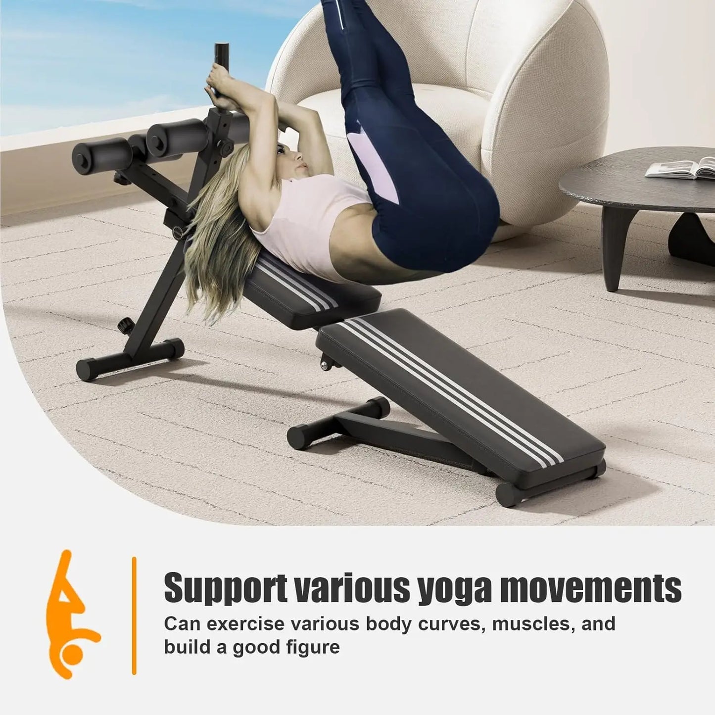 Sit Up Benches Abs Workout Equipment Foldable Hyperextension Roman Chair/Abdominal Gym Equipment Utility Slant Board Exercise