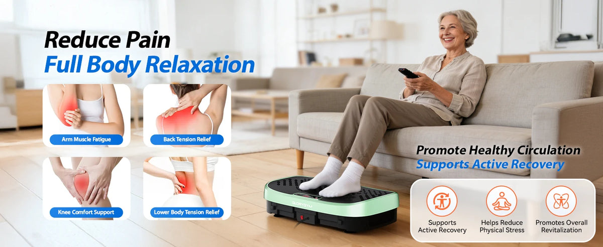 Vibration Plate Fat Burning Machine 120 Levels 330lbs Quiet Operation/Whole Body Workout Platform for Home Gym Balance Training