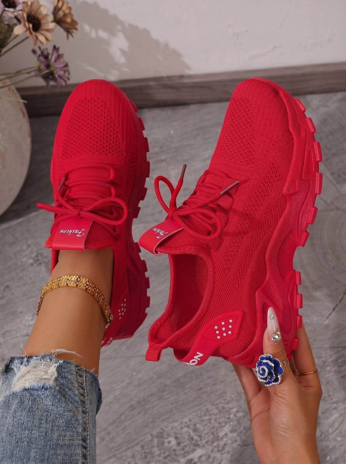 Air Cushion Wedge Knit Sock Sneakers for Women Breathable/Lightweight Non Slip Comfort Casual Walking Athletic Shoes