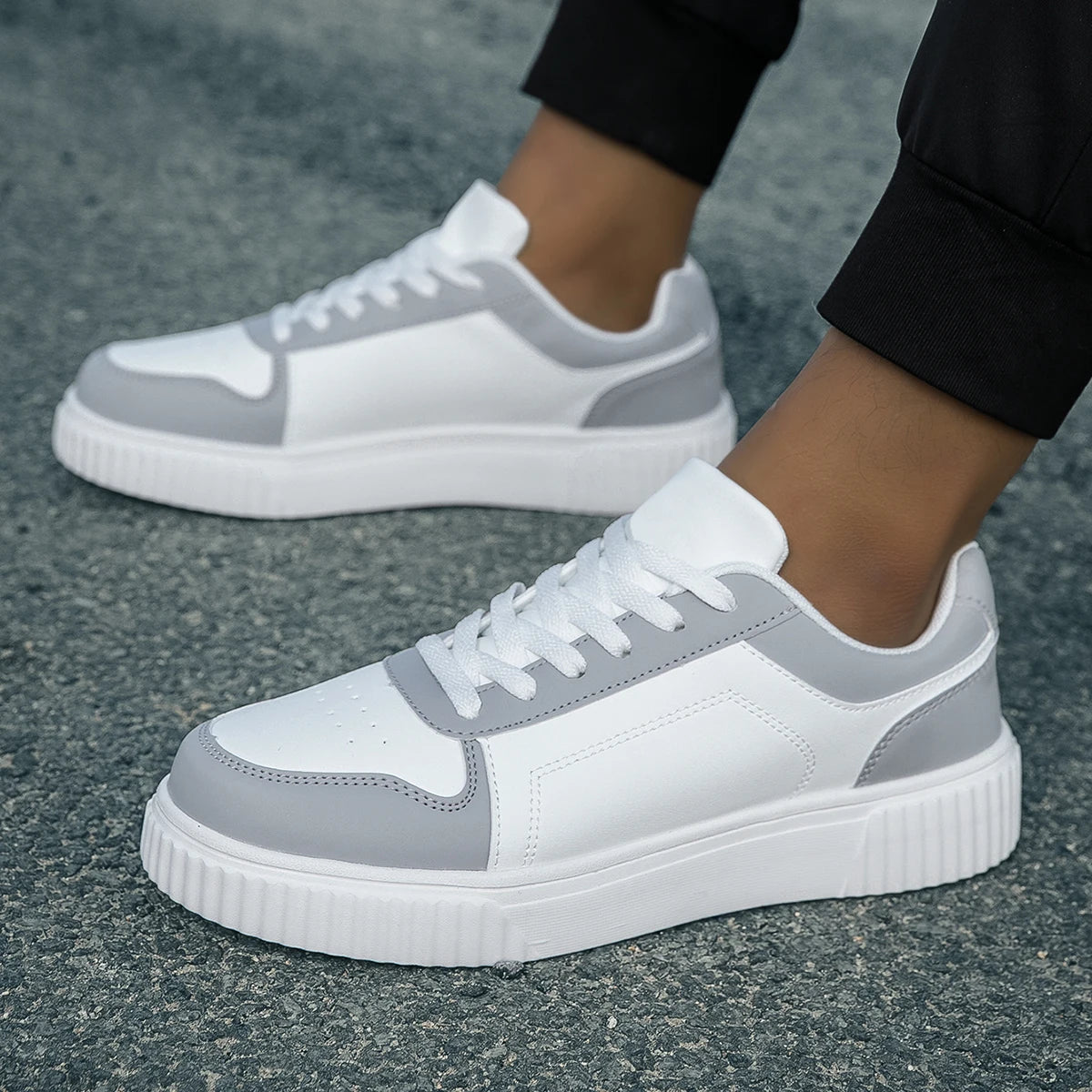 YRZL Women's Sneakers Autumn White Shoes Lightweight Thick Sole/Non Slip Shoes Casual Sports Shoes for women