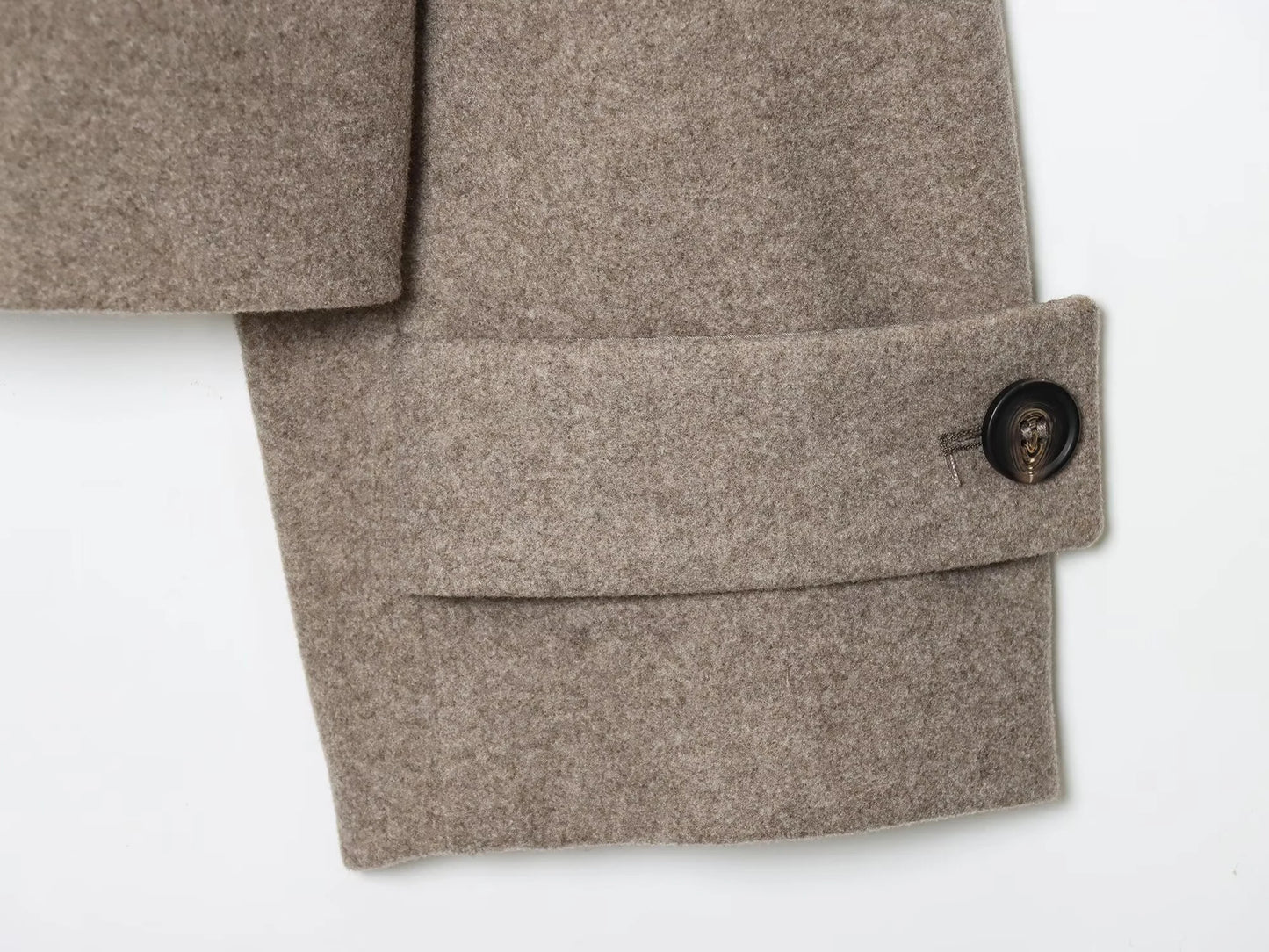 European and American Winter New Women's Loose and Casual Style/Simple Long Sleeve Buckle Stand up Collar Coat
