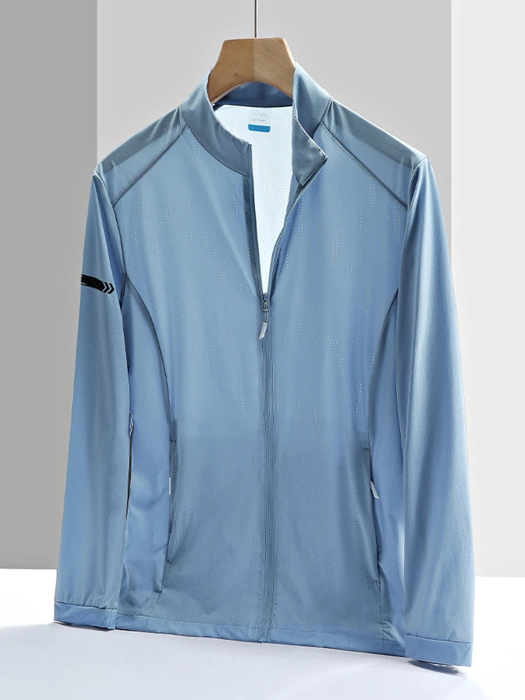 Summer Men's Jackets UV Blocking Skin Coats UPF40+ Sunscreen/Outdoor Clothing Sun Protection Thin Windbreakers Big Size 8XL