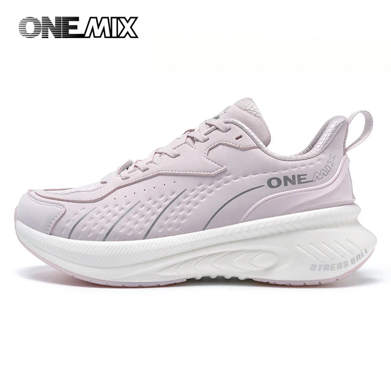 ONEMIX Men's Winter Leather Sports Shoes For Heavy Weight Adults/Shock-Absorbing & Stable Support Cold-Resistant Daily Shoes