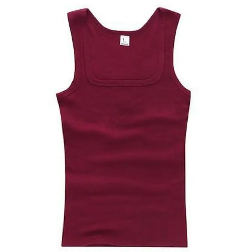 Hot Sale Men's Sleeveless Breathable Fitness Vest Basic Elastic Tank Top/Men's Cotton Bodybuilding T-shirt Classic Color Clothes