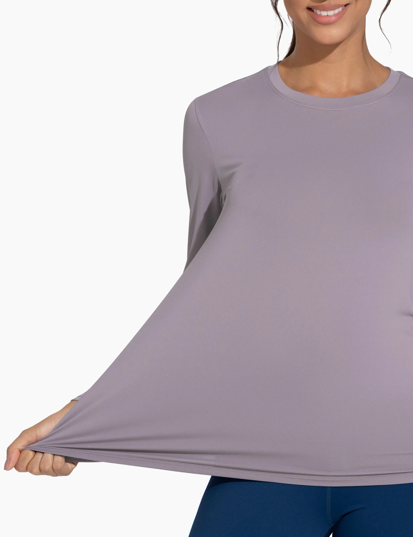 THE GYM PEOPLE Women's Ultra Soft Long Sleeve/Workout Shirts Basic Crewneck Athletic Running Tops