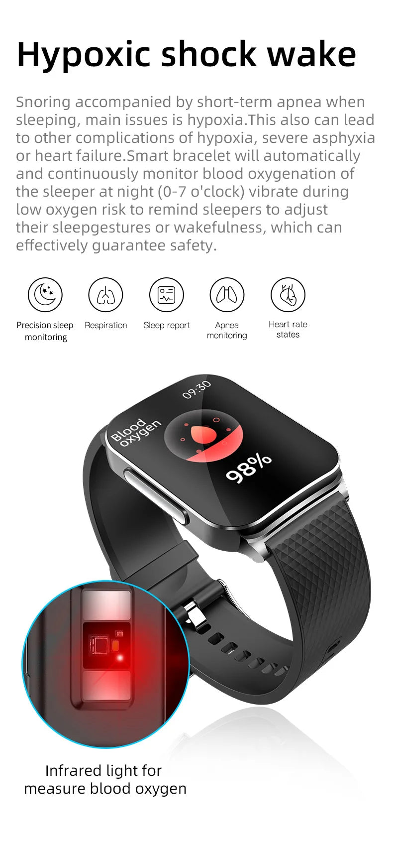 New ECG+HRV Smart Watch Men Women Heart Rate Blood Pressure/Body Temperature Sleep Monitor Fitness Pedometer Sports Watch