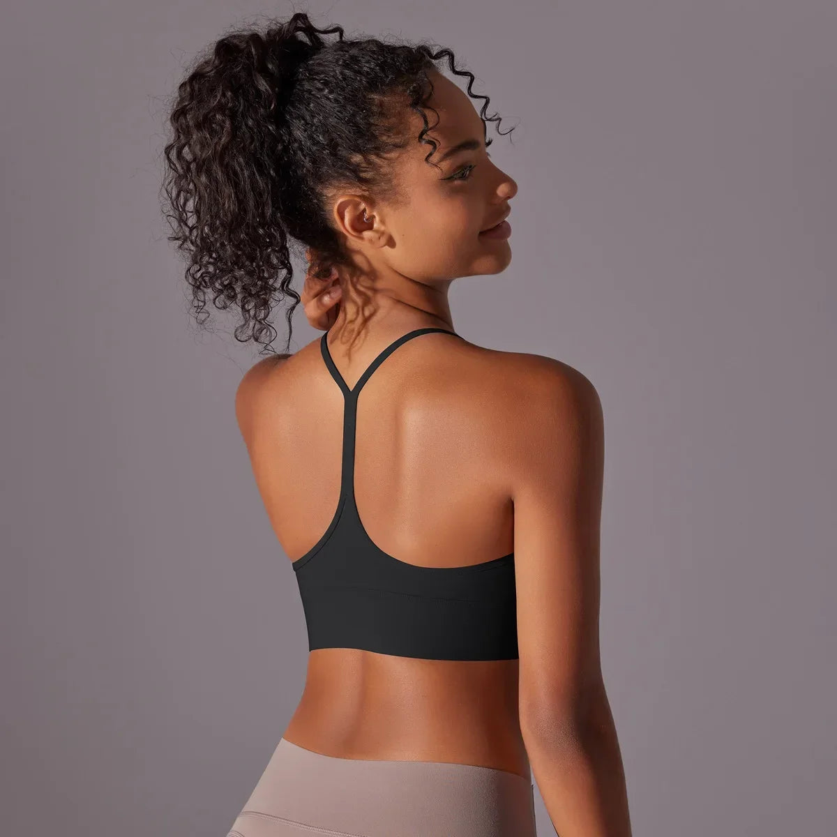 Women Sport Bra Fitness Yoga Top Underwear Soft Y Line Back Running/Gym Crop Top Workout Bra With Chest Pad Push Up Yoga Bra