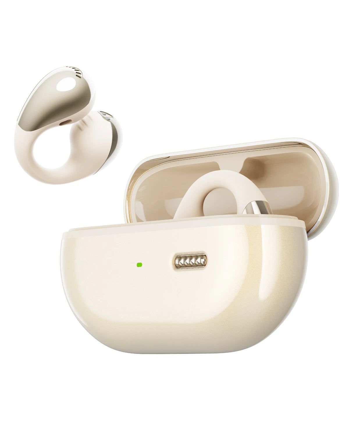 SoundPEATS PearlClip Pro Bluetooth 5.4 Opean-Ear Earbuds/Wireless Earphones Multipoint Connection Clip on Headphones