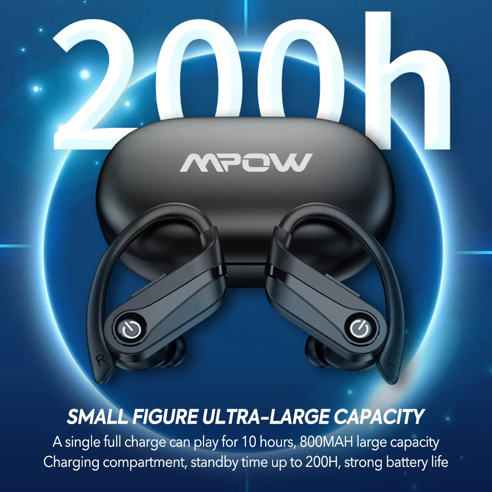 Mpow Q63 ANC Bluetooth 5.3 Wireless Earbuds/with Mic IPX7 Waterproof 200H Earphones