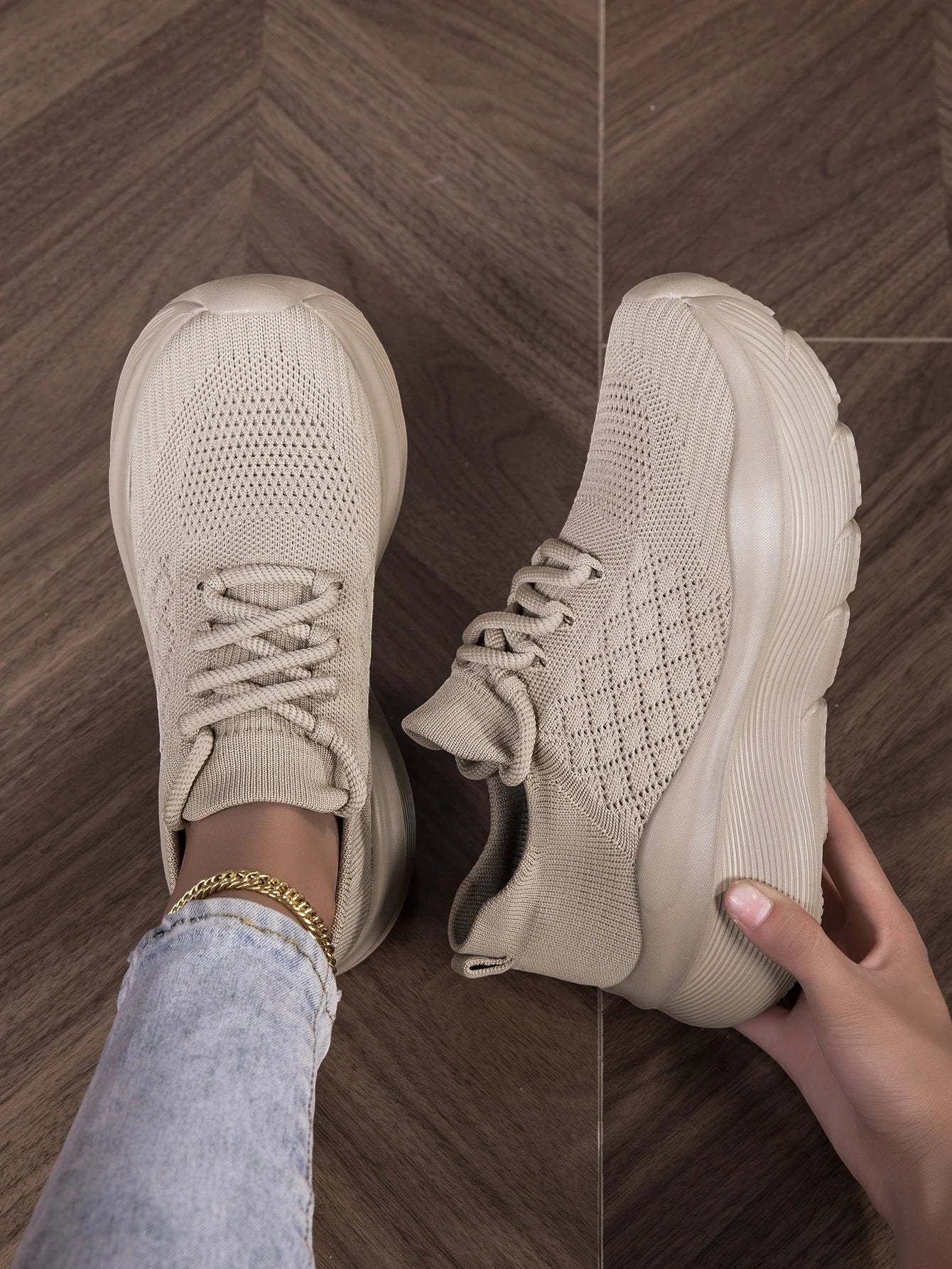 Women's Mesh Breathable Casual Sneakers Lace-up Vulcanized Shoes/Ladies Platform Sneakers Female Shoes Loafers Plus Size