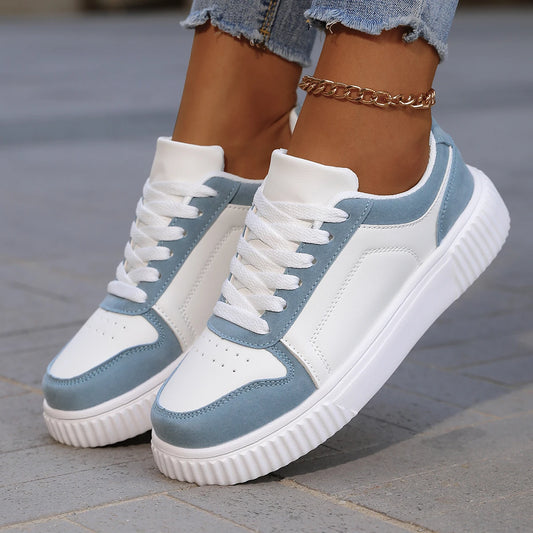 YRZL Women's Sneakers Autumn White Shoes Lightweight Thick Sole/Non Slip Shoes Casual Sports Shoes for women