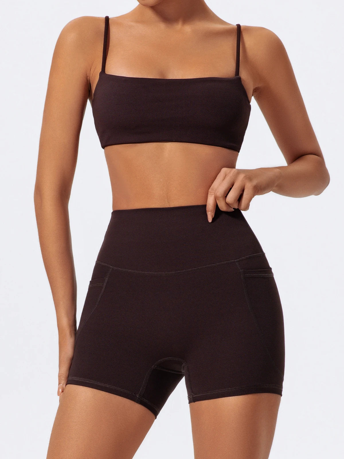 Hearuisavy Women Summer High Waist Shorts with Pockets/Quick Dry Yoga Cycling Gym Workout Sports Bottoms