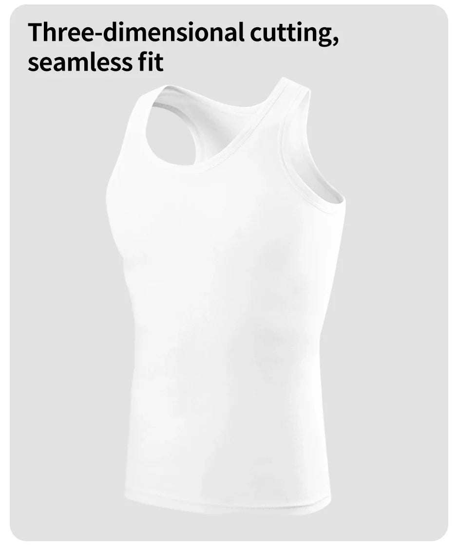 Men's solid color basic cotton narrow shoulder vest fashion/casual men's T-shirt sports fitness Joker round neck youth vest