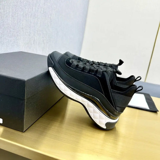 Solid Black Minimalist Unisex Casual Skate Shoes Fully Wrapped Toe Cap/Flat Skate Sneakers Abrasion Resistant Rubber Outsole