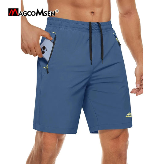 MAGCOMSEN Men's Workout Shorts Gym Sports Casual Clothing/Solid Color Fitness Running Quick Dry Breathable Training Shorts