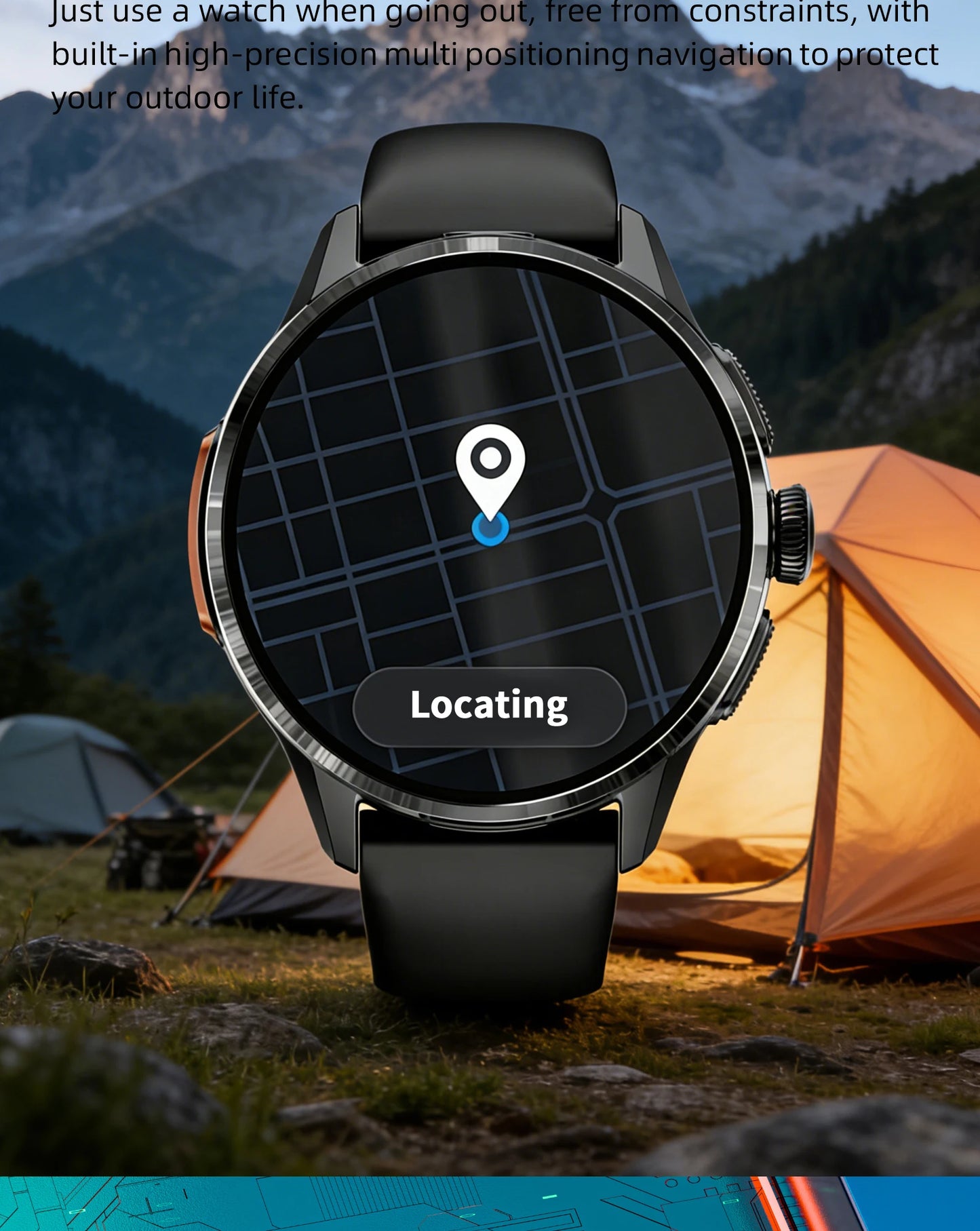 LOKMAT APPLLP 3 Android Smart Watch Amoled Round Screen/Retaining Camera Wifi 4G Watch Phone App Download with Quick Charging
