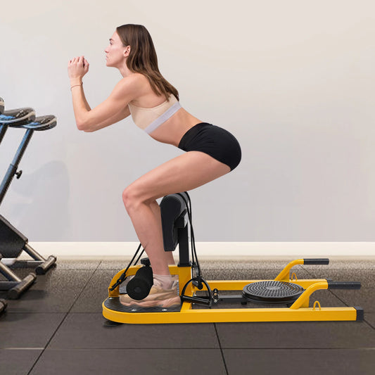 Deep Squat Machine: Adjustable Backrest and Leg Hook/for All Fitness Levels Built with High-Strength Steel for Stability
