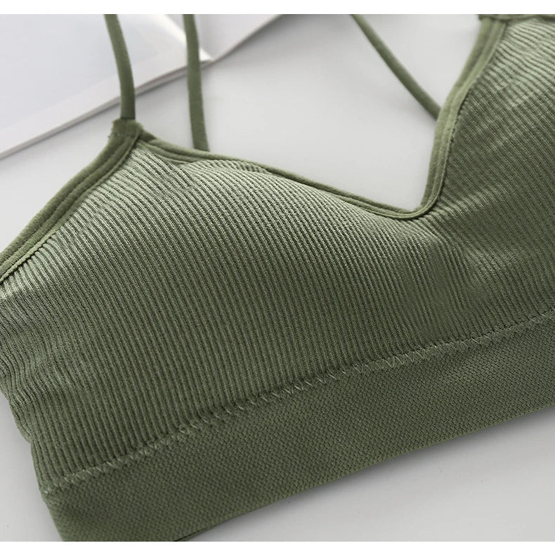 Seamless Bras Women Sports Bra Gym Running Push Up Bralette Padded/Vest Elastic Brassiere Women Fitness Gym Underwear Bra Top