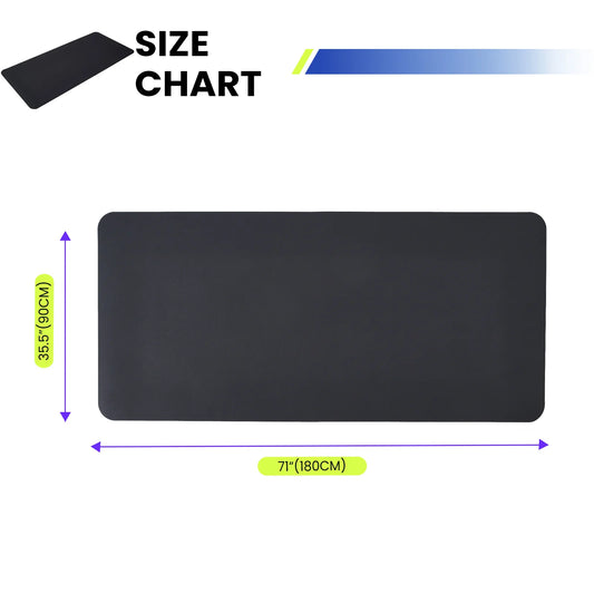 Shock Absorbing Non-Slip Treadmill Mat 6mm High-Density PVC Equipment Pad/Heavy Duty Floor Protector for Home Gym For Treadmills
