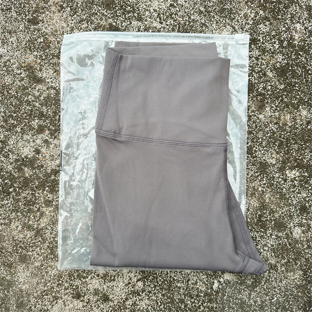 Solid Color Back Waist Pocket High Waist Yoga Legging Women Sport/Cropped Pants Butter Athletic Gym Comprehensive Training Jog