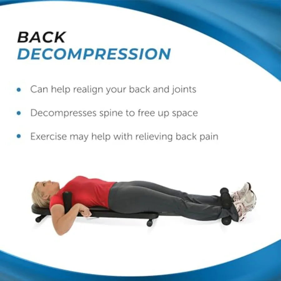InLine Back Stretch Bench for Upper and Lower Back Relief Non Inversion/Decompression Fitness Equipment with Up to 250 lbs Weigh