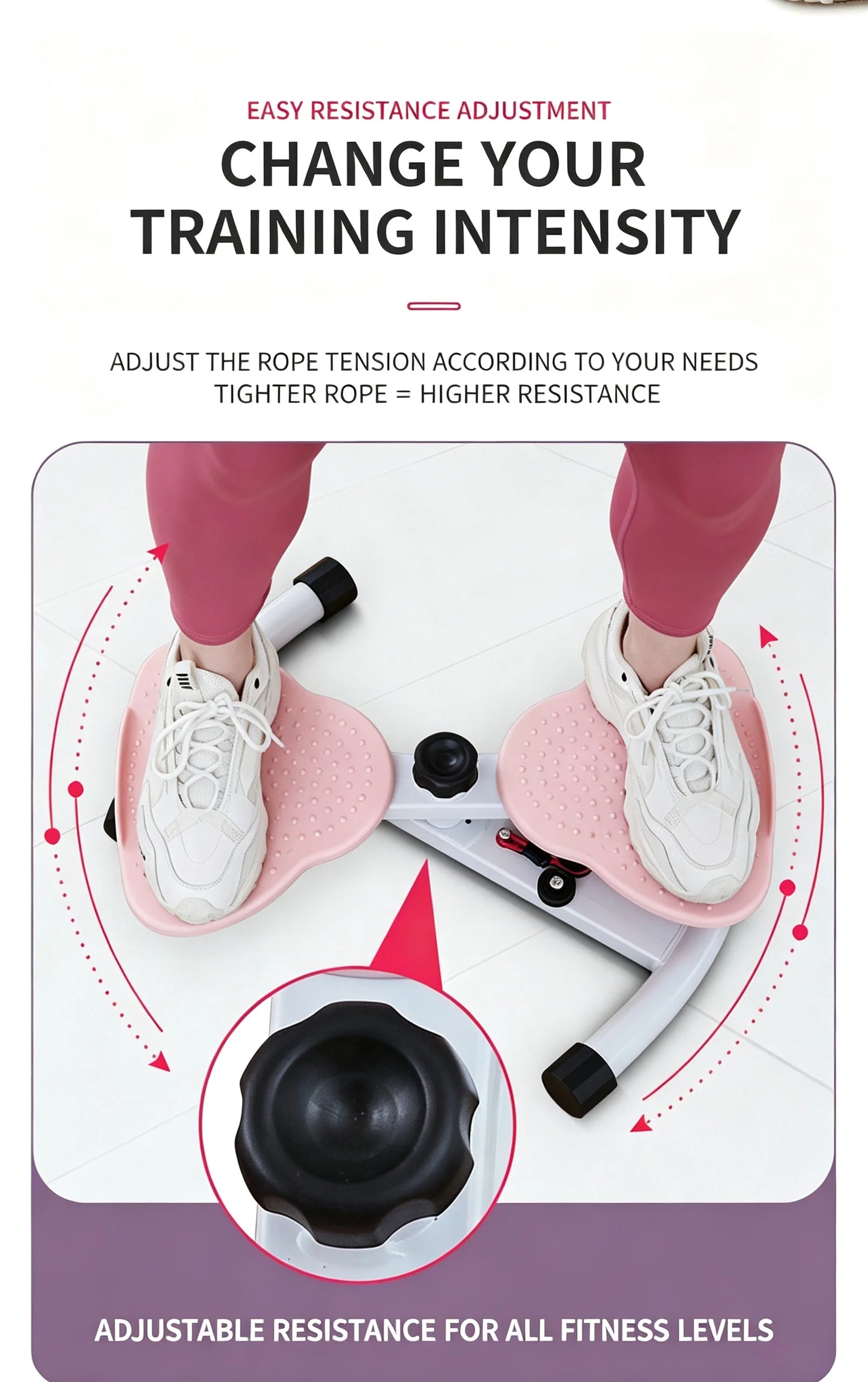 Indoor Waist Twisting Machine Turntable Thin Waist Thin Legs/Indoor Home Fitness Equipment Mute Load 150kg Twisting Board