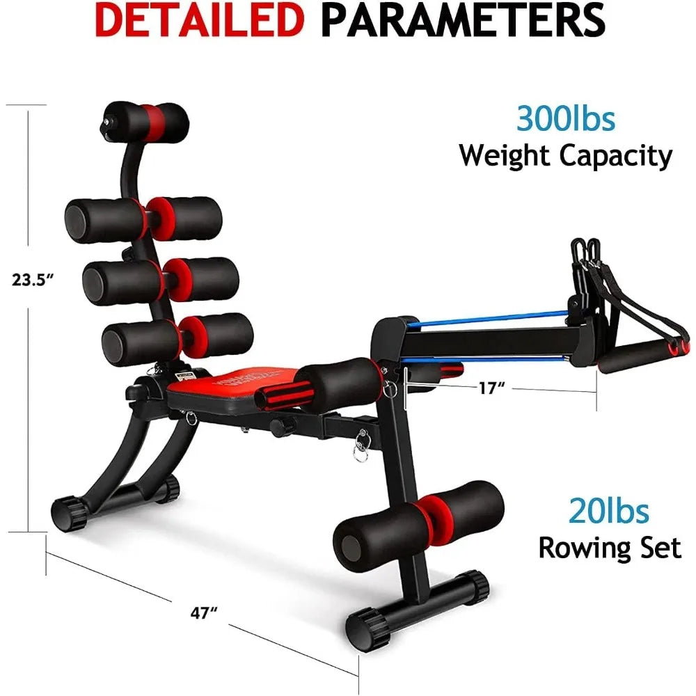 22 in 1 Wonder Master Core & Abdominal Workout Equipment/Foldable & Adjustable Rowing Machine, Core Strength Training
