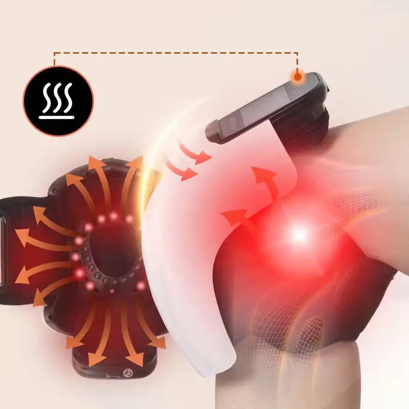 Portable knee massager vibration hot compress charging design/caring for knee health giving gifts to elders and friends