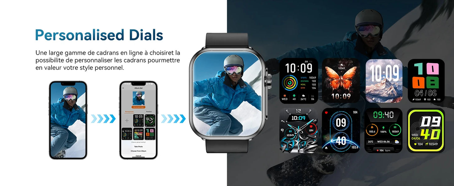 SENBONO Smart Watch for Men Women With 1000mAh Battery 100Day Standby Time/Fitness Tracker IP68 Waterproof Watch for Android iOS