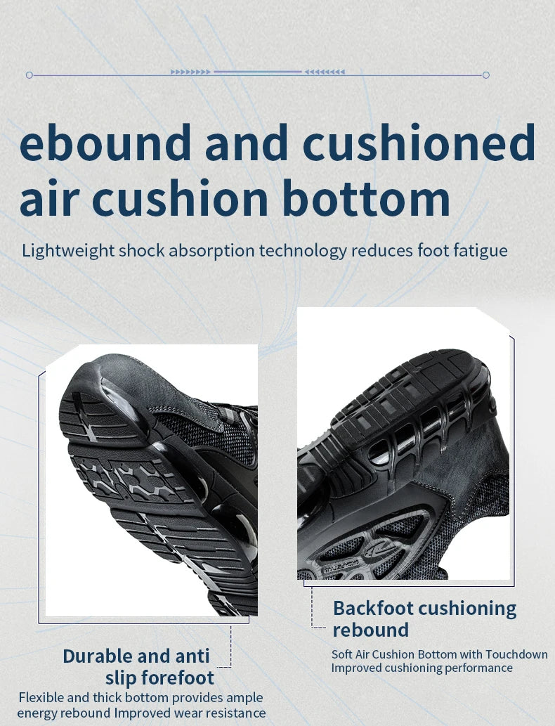 Work Safety Shoes Boots Women Steel Toe Cap Sport Sneakers/Puncture Proof Crash Proof Light Wear Resistant Industrial Shoes