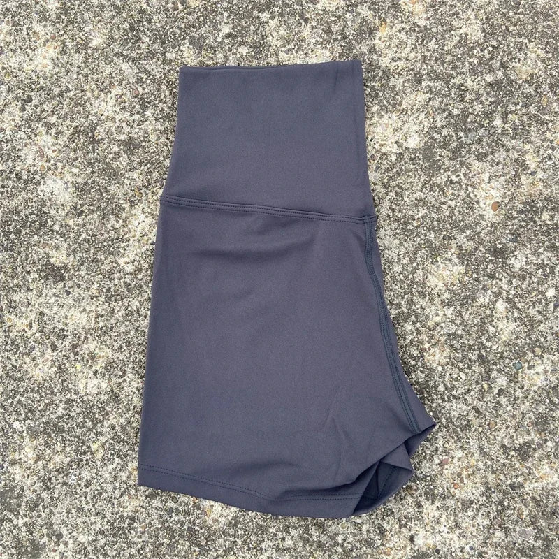 Solid Color Women Fitness Sport Shorts High Waist Athletic Yoga Shorts/Leg Cycling Comprehensive Training Jogging Squat