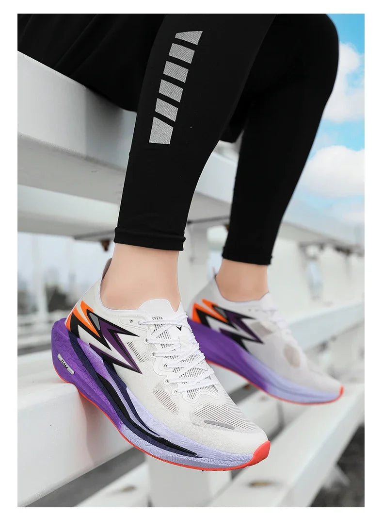 Running Shoes Carbon Board Marathon Men Sports Breathable/Lightweight Women's Comfortable Athletic Nonskid Sneakers ﻿