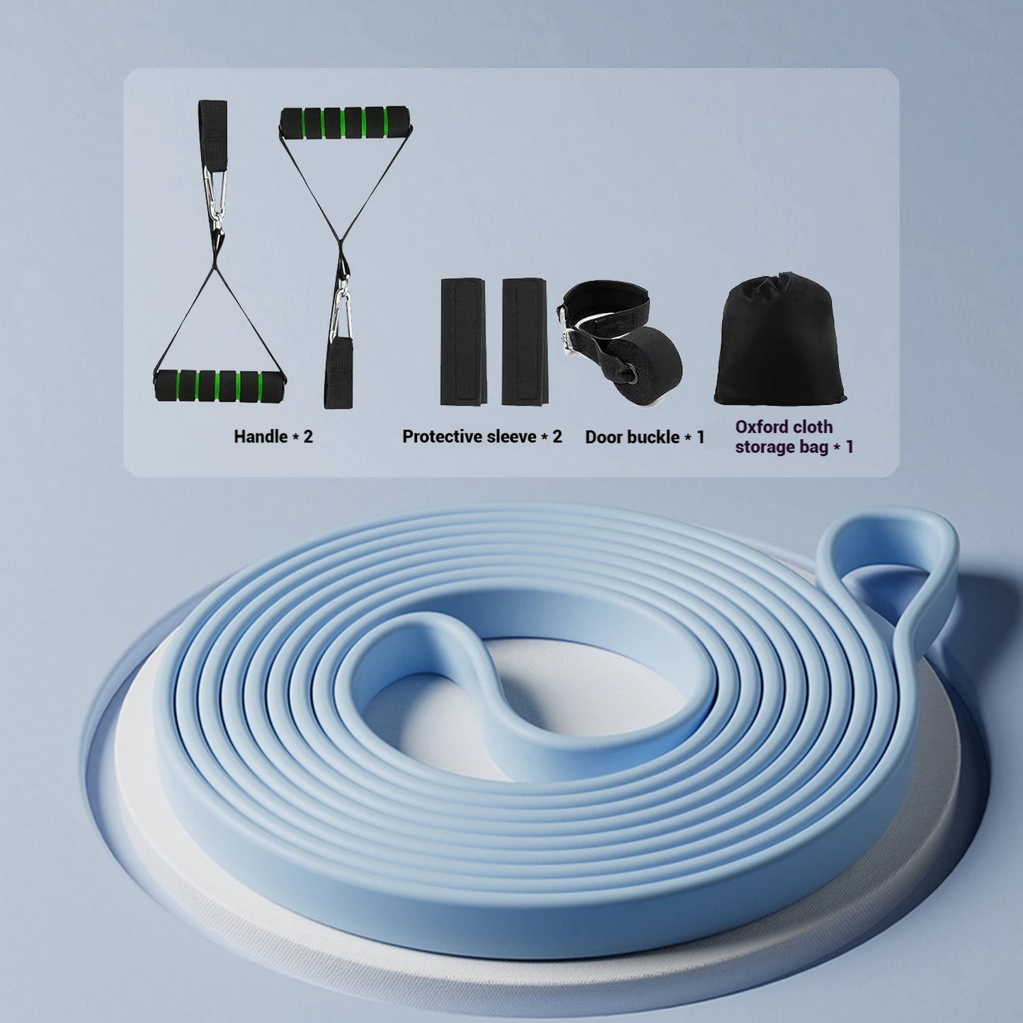 WOSWEIR-Ladies Silicone Fitness Stretch Band for Yoga Resistance Training/Tensile Stretching Pull-Up Assisted Exercise Band