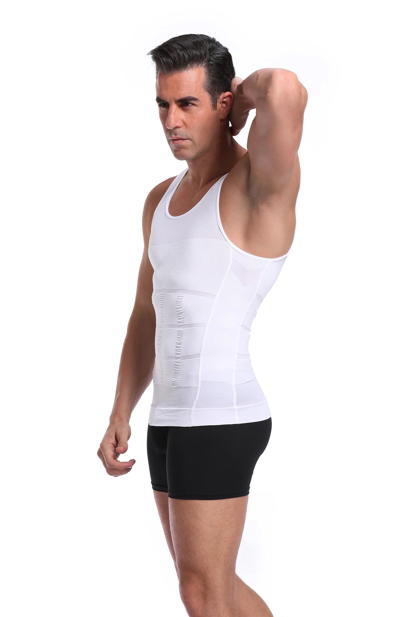 Men's Slimming Body Shaper Vest Streamlined Compression Support/Tummy & Chest Sculpting Breathable Everyday Wear