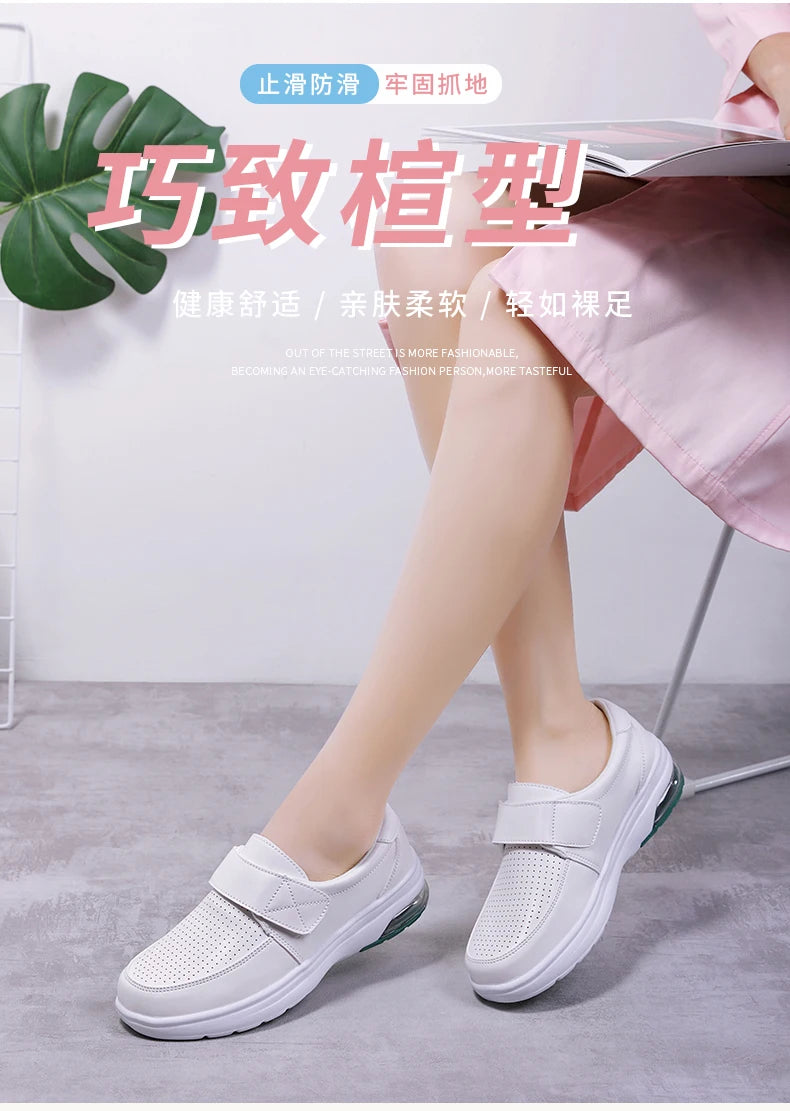 Sneakers Woman Nurse Clogs Shoes - Nursing Women Summer Shoes/Female Health Work Flat Walking Soft Non Slip Nurse Shoe
