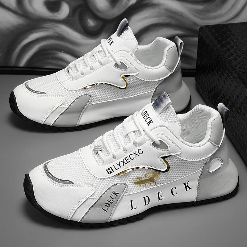 Casual sports shoes for men new style suitable for spring and summer/breathable mesh shoes versatile soft sole thick sole