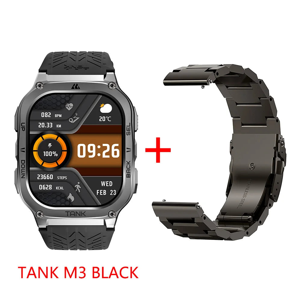 Original KOSPET TANK M3 Smart Watches For Men Smartwatch/480mAh Electronic Digital Fitness AMOLED AOD Bluetooth Watches