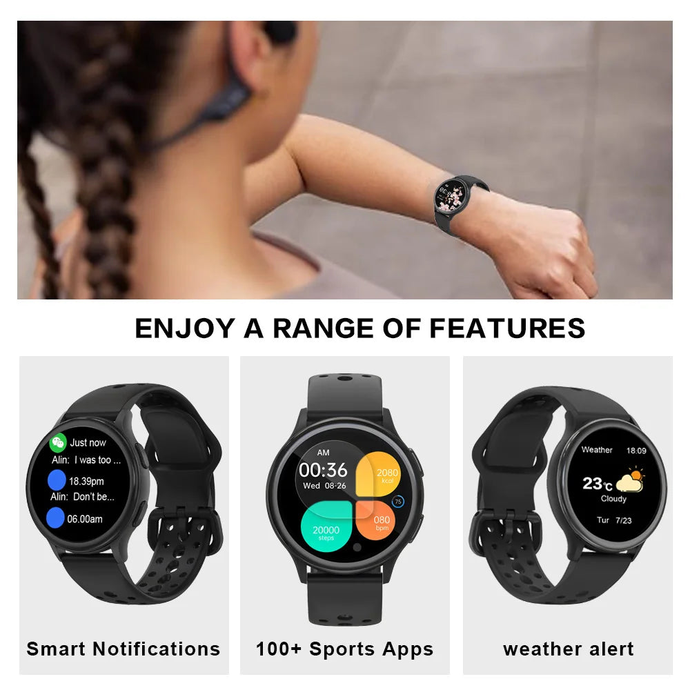 Smart Watches for Women [400+Watch Faces/Calls/Female Health/1.27" Fitness Tracker Smartwatch for iPhone ＆ Android,