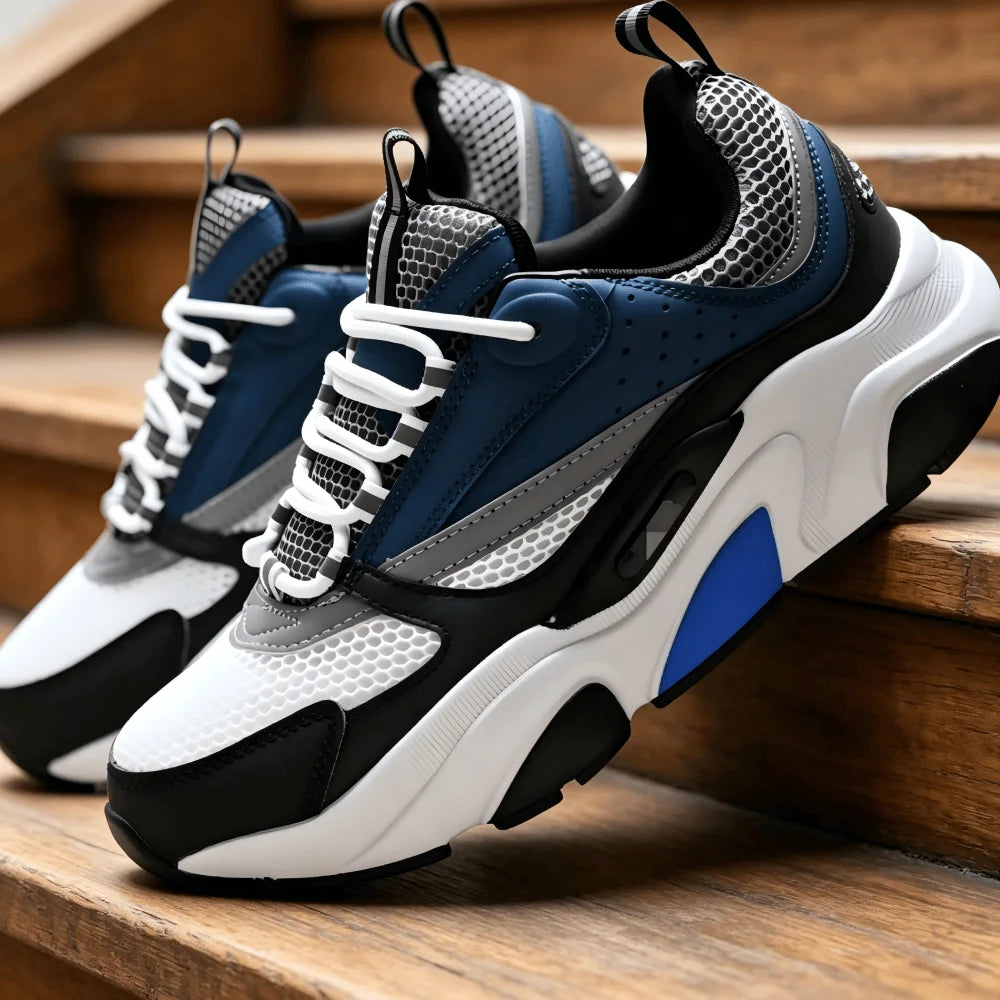 B22 Mesh Breathable Sneakers Shock Absorption Anti-Slip/Lightweight Low Cut Casual Sports Shoes for Men