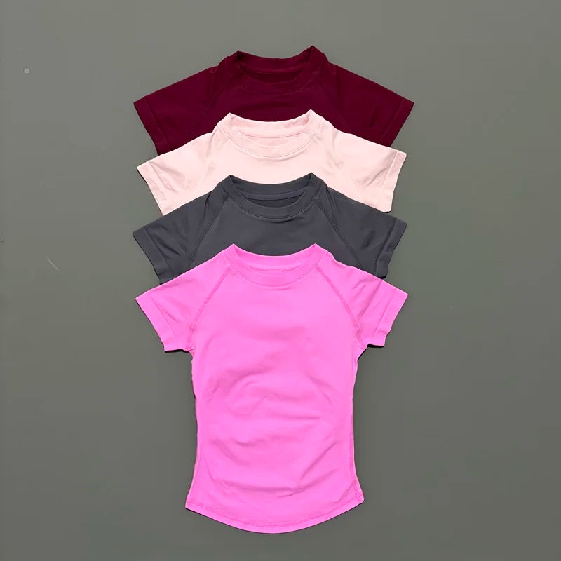 Impact Short Sleeve Top Women Gym Yoga Top Workout Clothes/Sports T Shirt Fitness Activewear Running Tight Tops