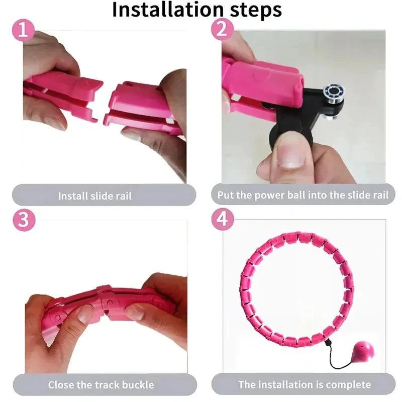 24 Section Sports Circle Portable Adjustable and Detachable/Shaping Circle Waist Easy Weight Loss and Fitness Equipment