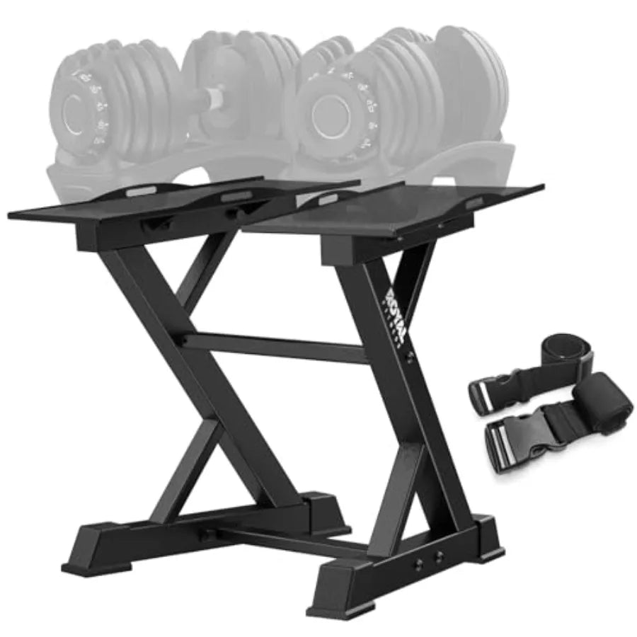 Adjustable Dumbbell Rack Heavy Duty Home Gym/Dumbbell Storage Stand Holder Steel Black