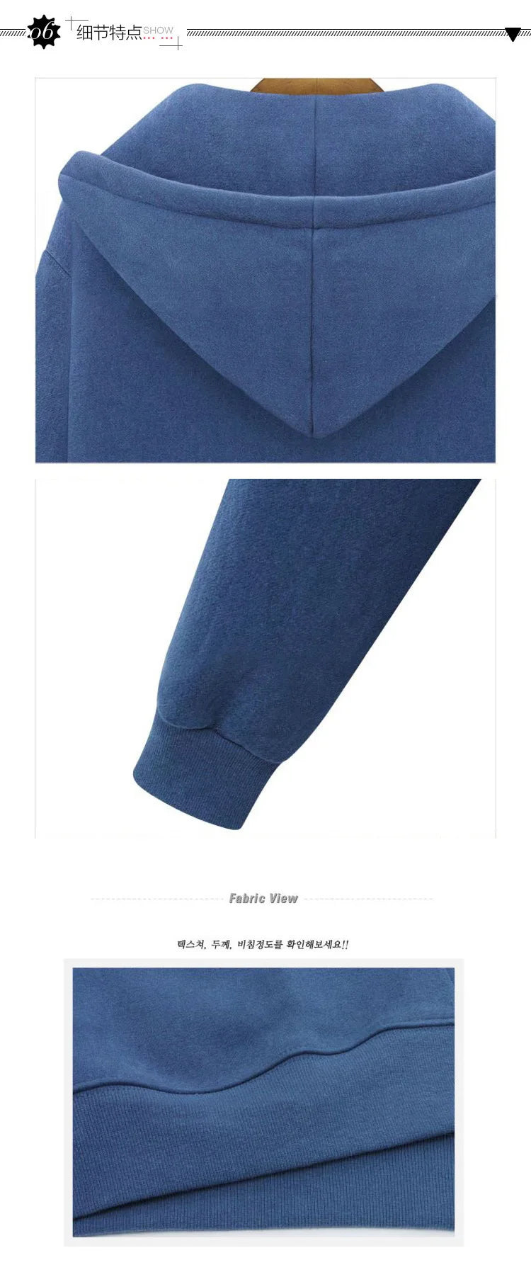 Autumn and Winter Women's Clothing American Hooded/Long-sleeved Medium and Long Sweater Fleece Jacket