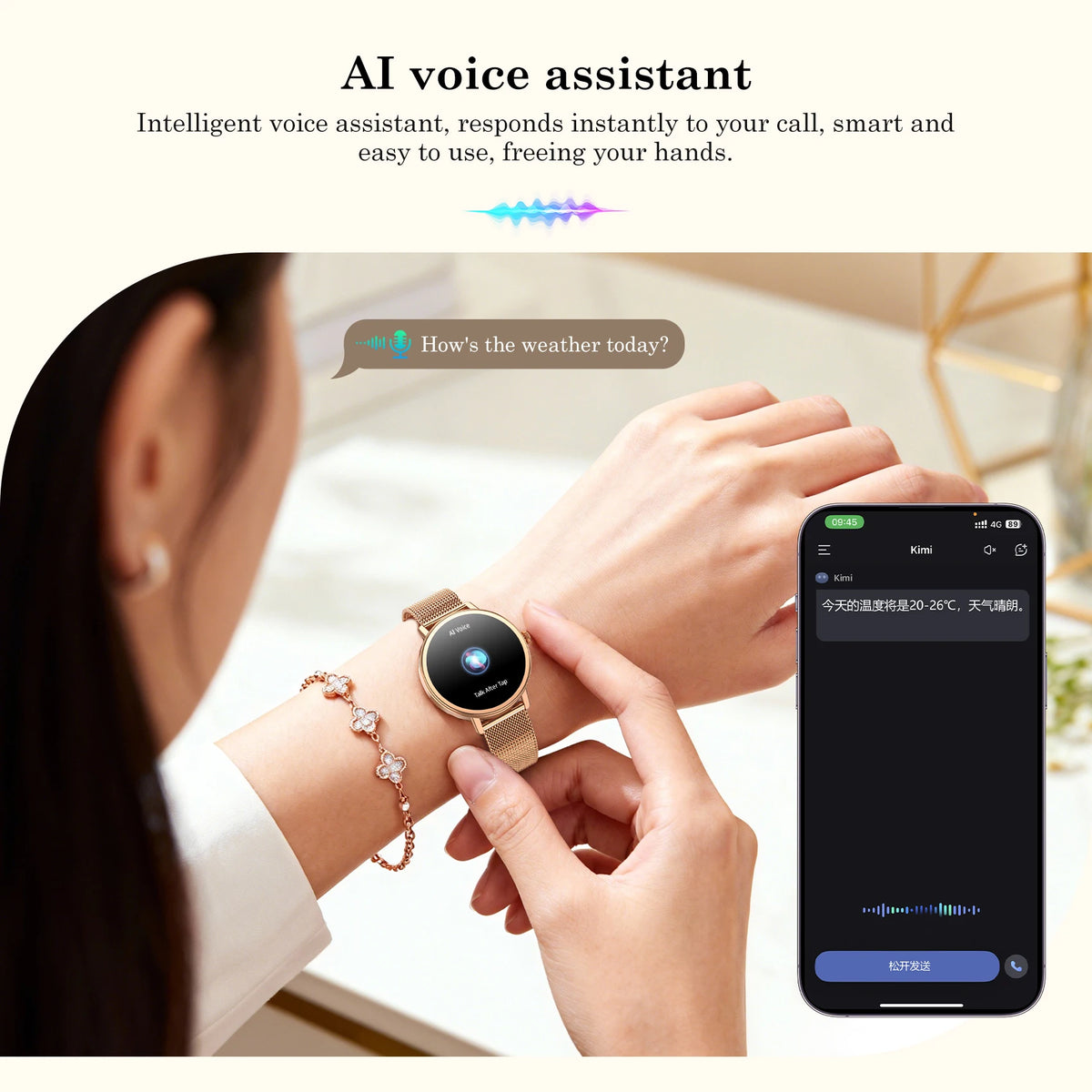 Blackview X30 Women's Smartwatch with Health Monitor Fitness Tracker/1.26” AMOLED Screen Bluetooth Smartwatch for Android IOS