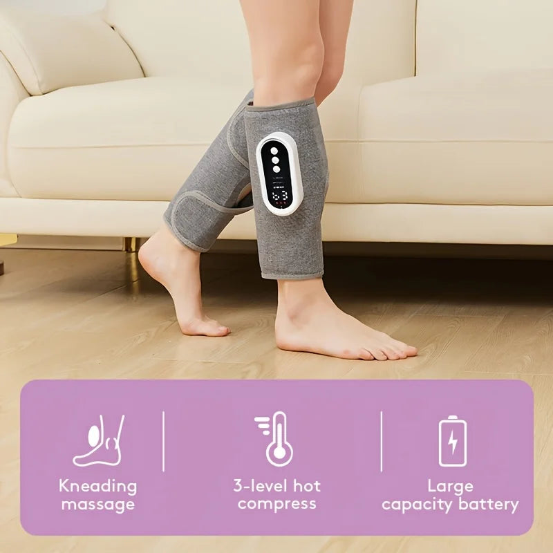 LINGTENG 2 Leg Massagers for Both Calves with Heating and Wireless Calf Massager with 3 Modes and 3 Intensity Levels