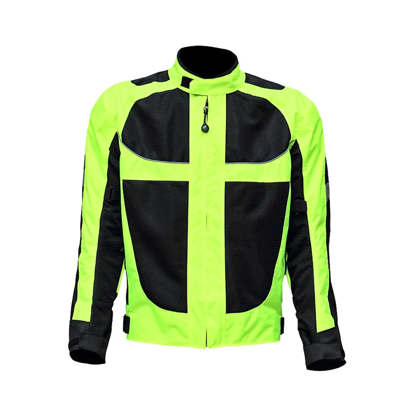 Motorcycle reflective night-time wear jacket/motorcycle protective gear pad jacket